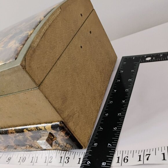 Vintage Sarah Coventry Jewelry Box, Extra Large Organizer, Gold Brown Retro 70s - Picture 6 of 14